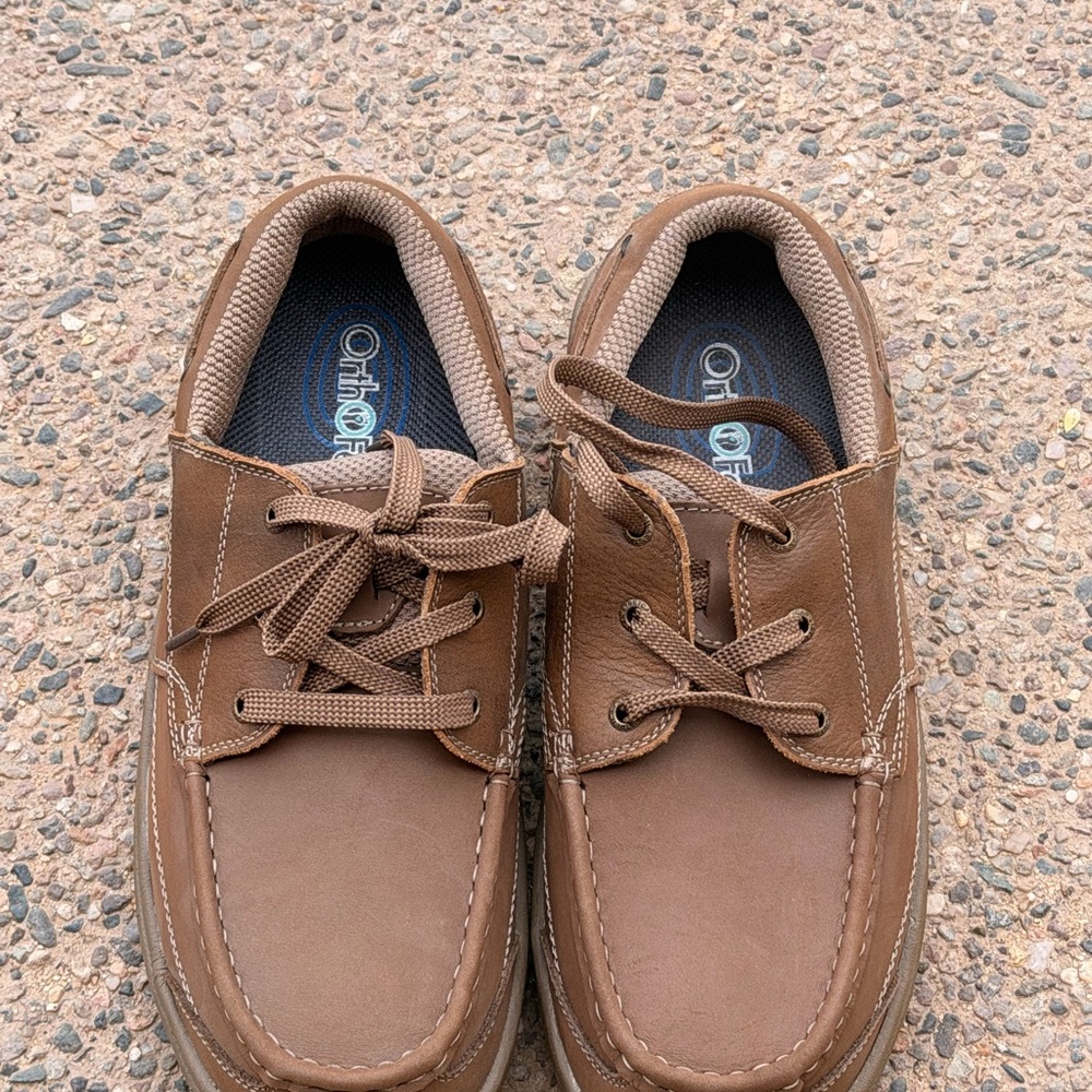 Ortiz & Fox Men’s Tan Leather Boat Shoes